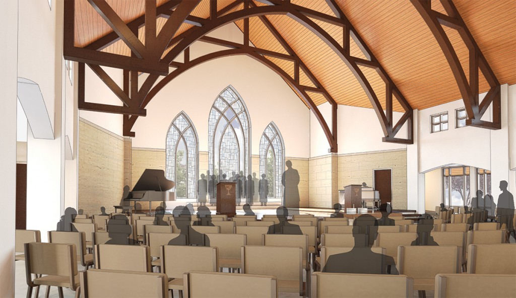 Architect's rendering of the new First Christian Church