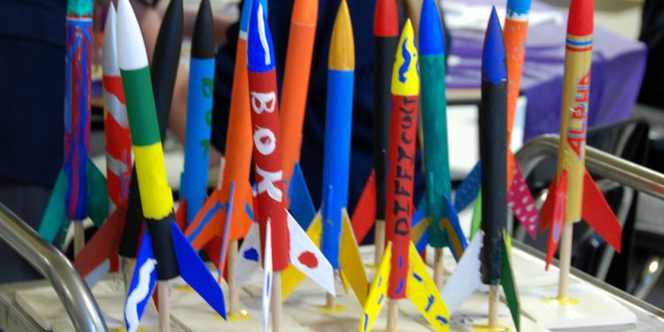 Area Students Test Firing Rockets