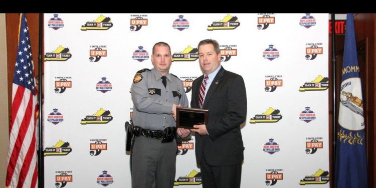 KSP Trooper Zack Jones Receives Award