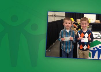 Friends Selling Magnets for Habitat