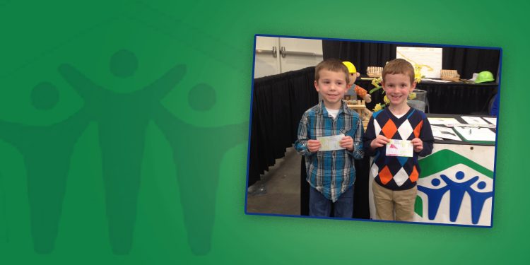 Friends Selling Magnets for Habitat