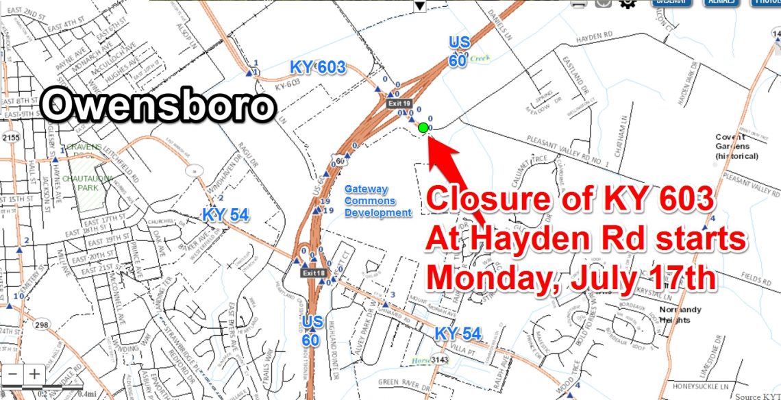 KY 603 Closure to Prepare for Gateway Commons Owensboro Living
