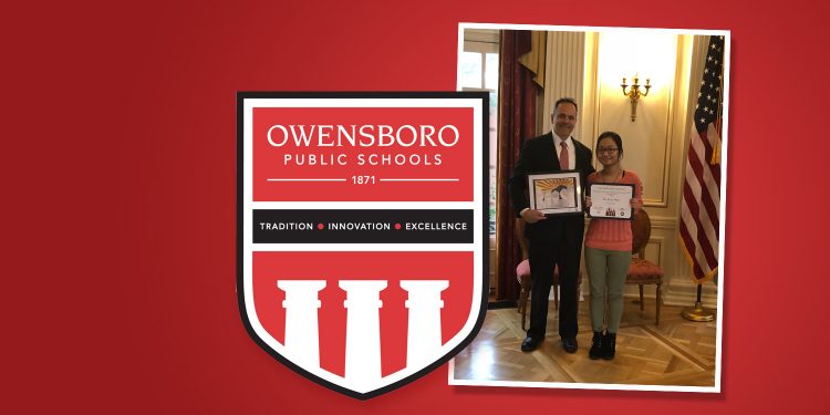 OHS Student Honored at Governor’s Mansion for Public Service Artwork