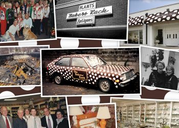 Collage of photos of the Bakers Rack