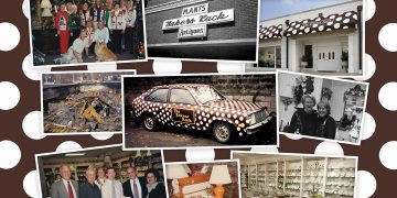 Collage of photos of the Bakers Rack