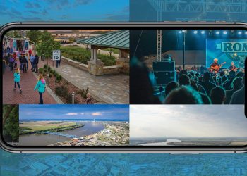 Cell phone with photos of Owensboro