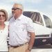 Susan and Ray Assmar in front of their Beechcraft Duke airplane