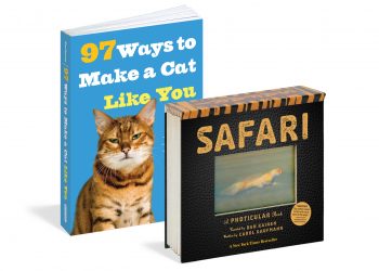 Book covers of "97 Ways to Make a Cat Like You" and "Safari"