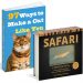 Book covers of "97 Ways to Make a Cat Like You" and "Safari"