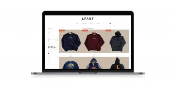 LFANT.com website on laptop