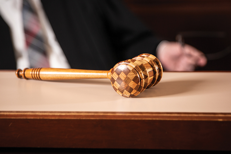 Judge Joe Castlen's gavel