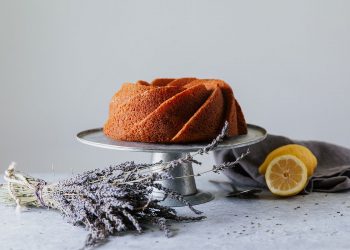 Lemon and lavender bundt cake.