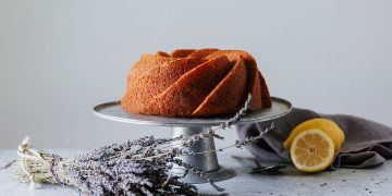 Lemon and lavender bundt cake.