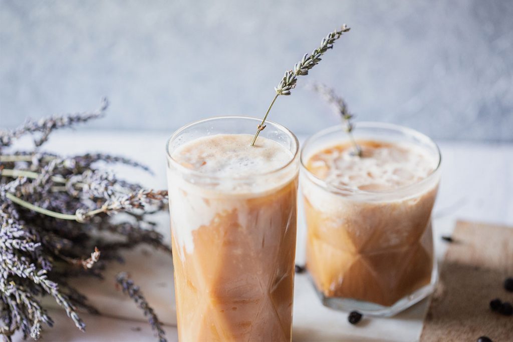 Iced lavender latte.