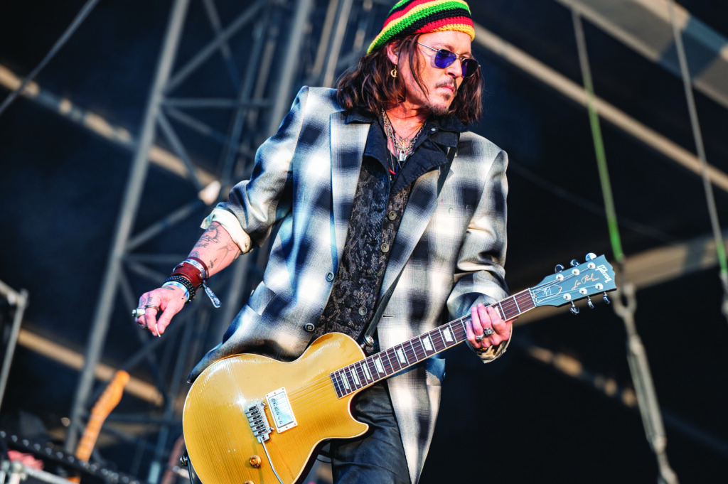 Clisson, France - June 15, 2023: Hollywood Vampires perform at the Hellfest Open Air festival
